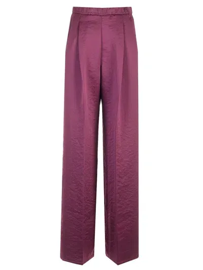 Forte Forte Silk Duchesse Palazzo Trousers In Red