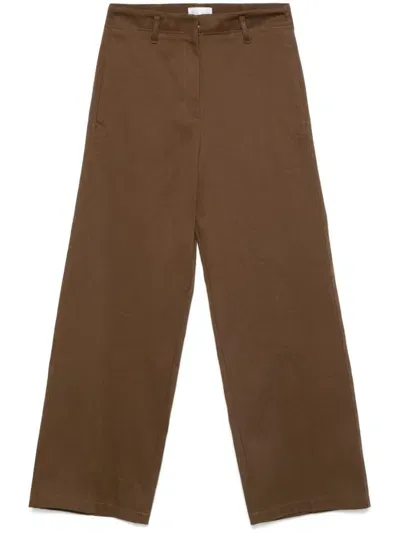 Forte Forte Straight-leg Trousers In Brown