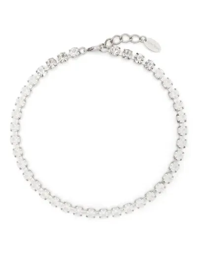 Forte Forte Two–tone Crystals Necklace In Silver