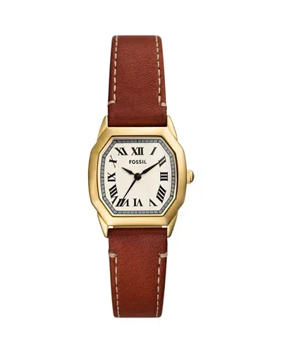 Fossil Women's Harlow Three-hand Medium Brown Leather Watch 27mm