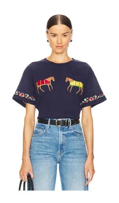 Found X Revolve Horse Tee In Blue