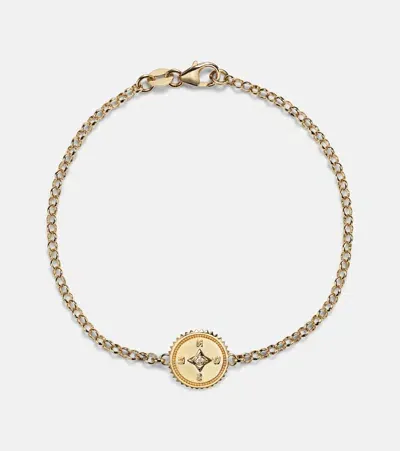 Foundrae Internal Compass 18kt Gold Bracelet With Diamond