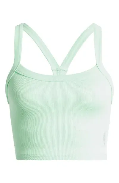 Fp Movement By Free People All Clear Rib Crop Camisole In Bright Jade