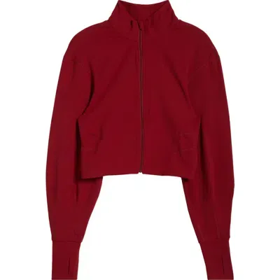 Fp Movement By Free People Never Better Cozy Jacket In Crimson