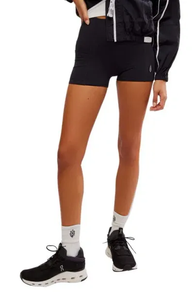 Fp Movement By Free People Never Better Pocket Bike Shorts In Black