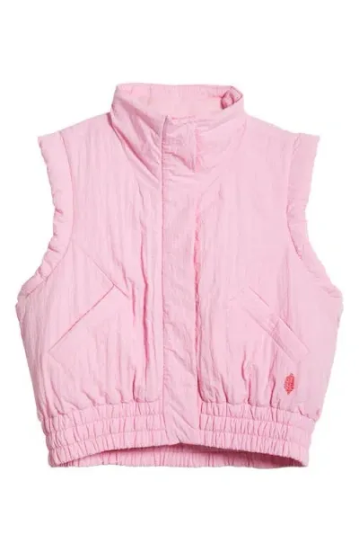 Fp Movement By Free People Scrunch Time Puffer Vest In Pink Aura