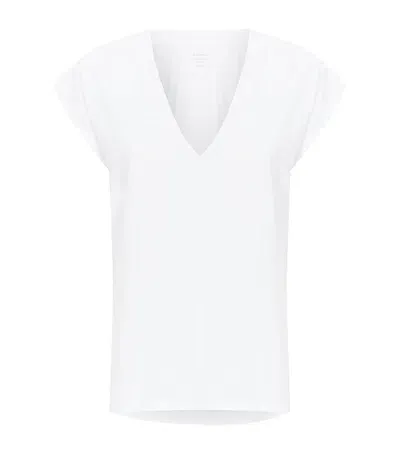 Frame Cotton Le Mid Rise T-shirt In White