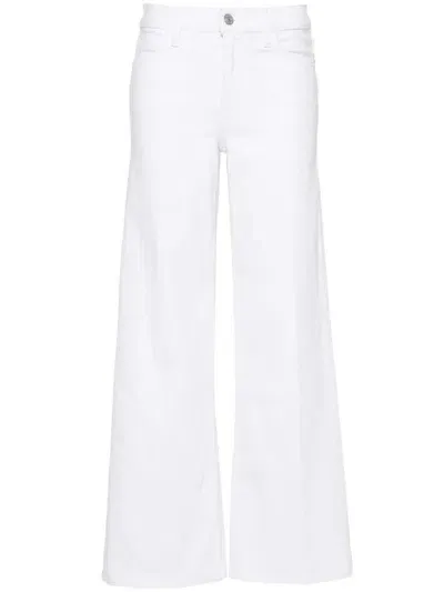 Frame Le Slim Palazzo High-rise Wide-leg Jeans In White