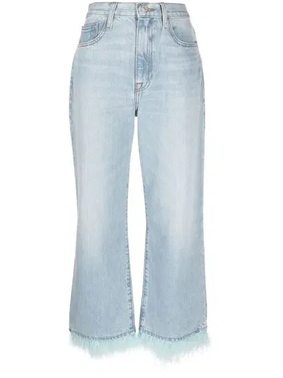 Frame Le Dancing Jane Straight Jeans In Blue