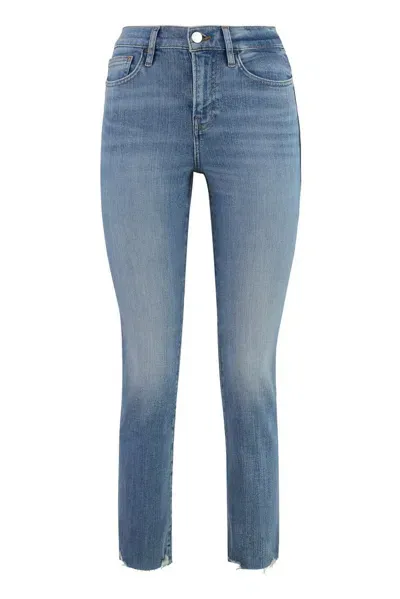 Frame Le High Straight Leg Jeans In Blue