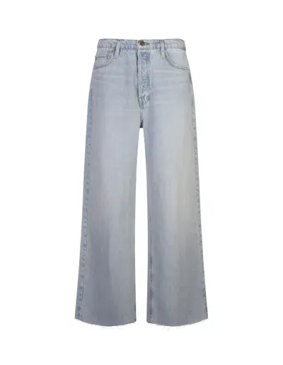 Frame Le Low Baggy Wide Leg Jeans In Fizz Indigo In Blue