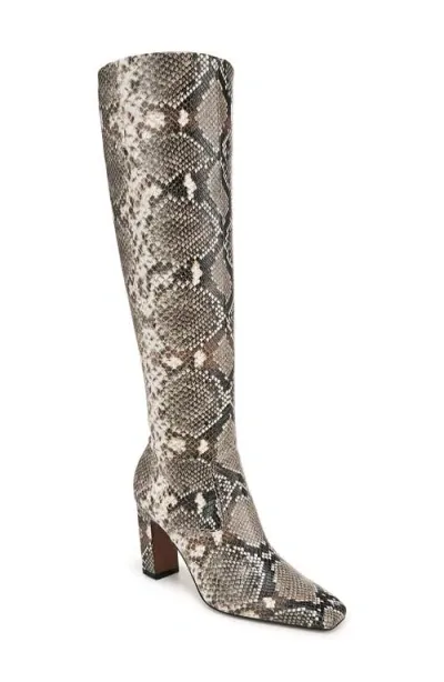 Franco Sarto Bowman Knee High Boot In Roccia Snake Faux Leather