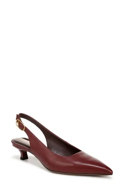 Franco Sarto Marlow Slingback Kitten Heel Pump In Berry Red Leather