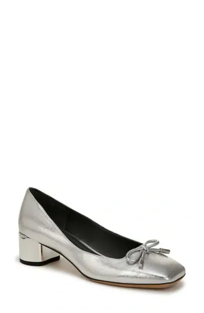 Franco Sarto Natalia Square Toe Pump In Silver