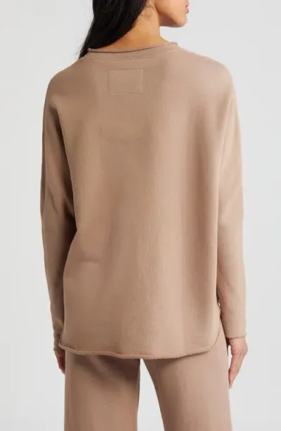 Frank & Eileen Funnel Neck Capelet In Camel