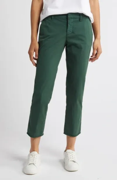 Frank & Eileen Wicklow Crop Chinos In British Racing Green