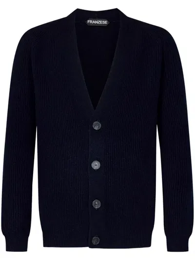 Franzese Collection Brad Pitt Cardigan In Blue