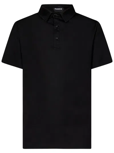 Franzese Collection Franzese Napoli Brad Pitt Polo Shirt In Black