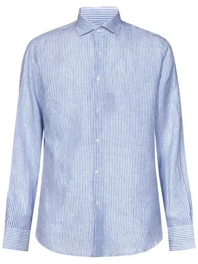 Franzese Collection Franzese Napoli James Bond Shirt In Blue