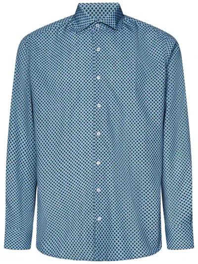 Franzese Collection Franzese Napoli James Bond Shirt In Blue