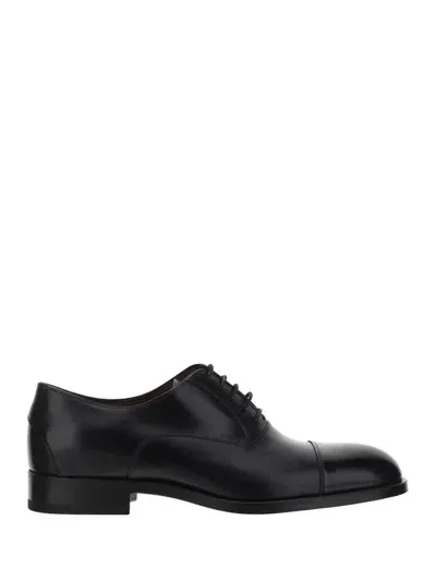 Fratelli Rossetti Polished-leather Lace-up Brogues In Black