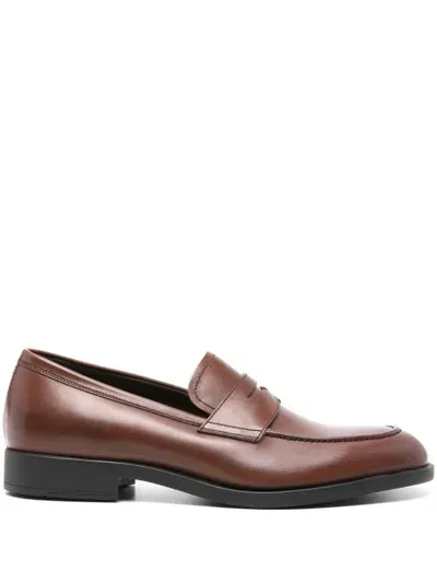 Fratelli Rossetti Leather Loafers In Brown