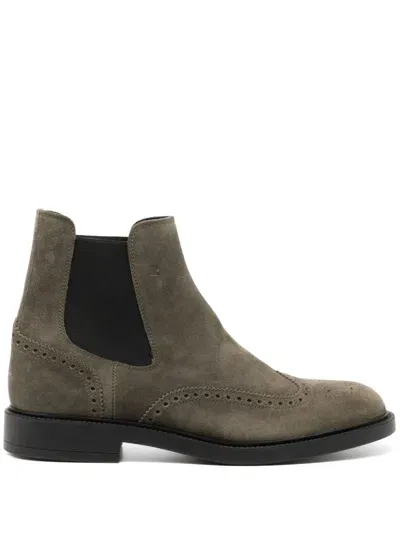 Fratelli Rossetti Suede Chelsea Boots In Green