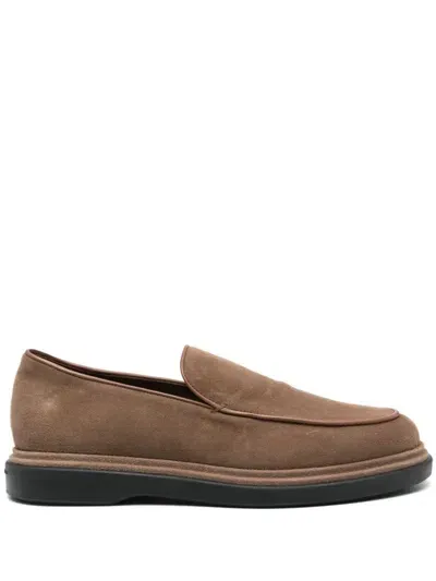 Fratelli Rossetti Suede Loafers In Brown