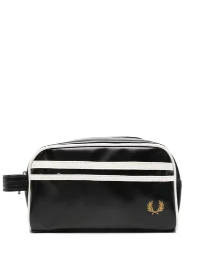 Fred Perry Laurel Wreath Wash Bag In Black