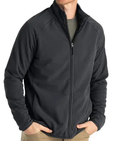 Free Fly Grid Bonded Fleece Zip Jacket In Grey