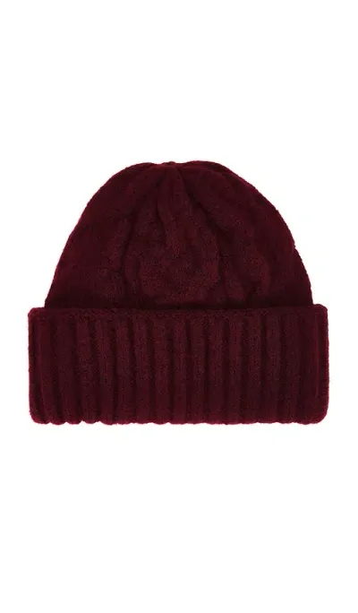 Free People Coast Line Beanie In Wine