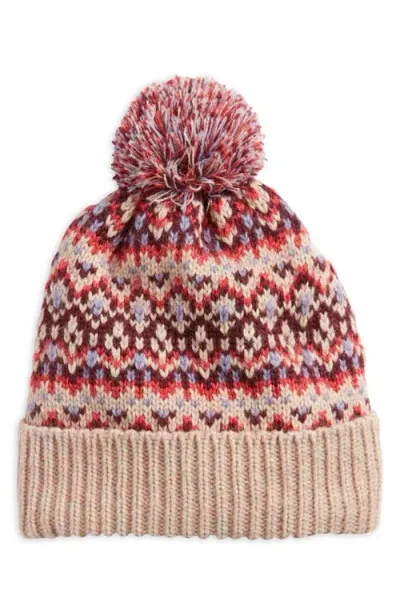 Free People First Frost Fair Isle Beanie In Ivory