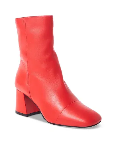 Free People Women's Wisteria Ankle Boots In Red Leather