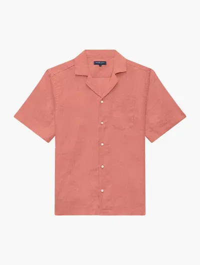 Frescobol Carioca Angelo Linen Shirt In Mauve