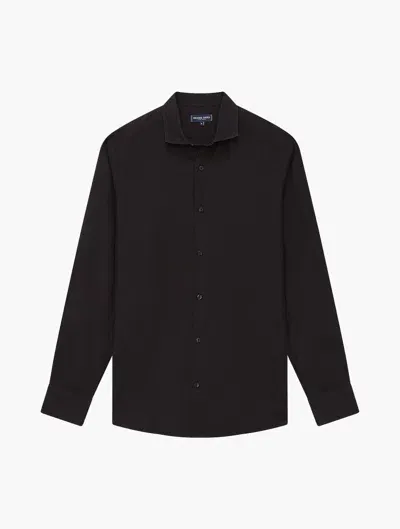 Frescobol Carioca Antonio Linen Shirt In Black