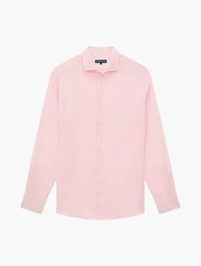 Frescobol Carioca Antonio Linen Shirt In Light Pink