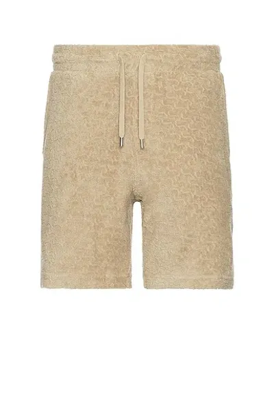 Frescobol Carioca Augusto Copacabana Jacquard Shorts In Truffle