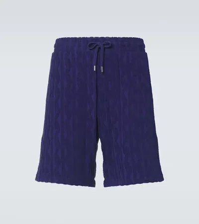 Frescobol Carioca Augusto Cotton Bermuda Shorts In Blue