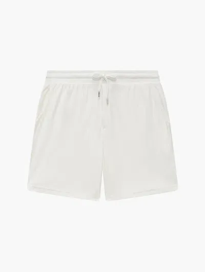 Frescobol Carioca Augusto Terry Cotton Shorts In Ivory