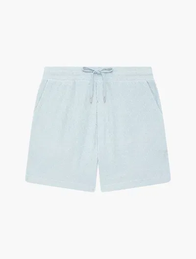 Frescobol Carioca Augusto Terry Cotton Shorts In Seafoam