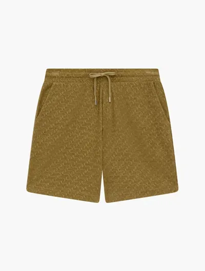 Frescobol Carioca Augusto Terry Cotton Shorts In Spinach