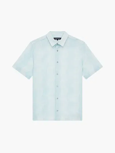 Frescobol Carioca Castro Cabana Linen Shirt In Seafoam