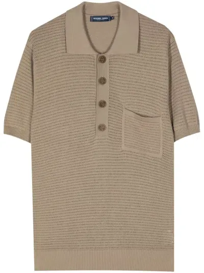 Frescobol Carioca Men's Clemente Cotton Knit Polo Shirt In Brown