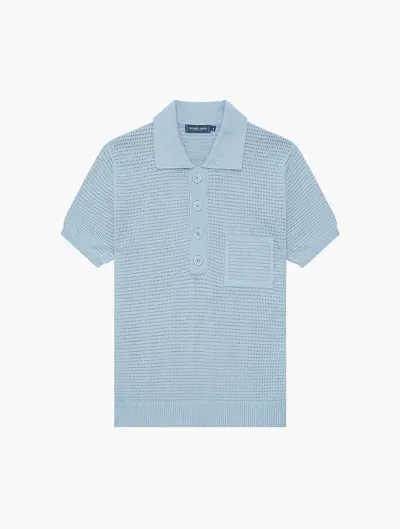 Frescobol Carioca Clemente Knit Polo In Seafoam