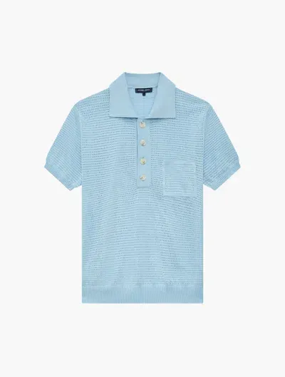 Frescobol Carioca Clemente Knit Polo In Sky Blue