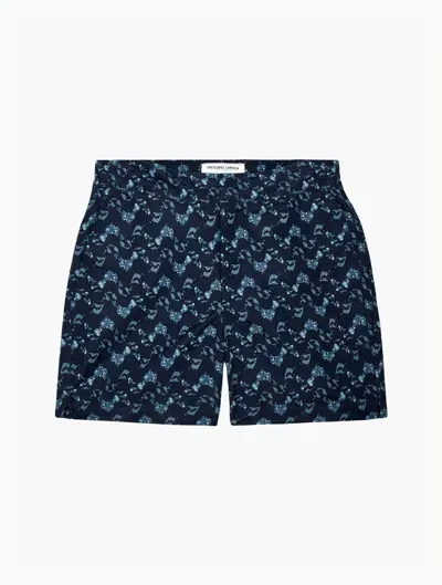 Frescobol Carioca Copa Camo Classic Swim Shorts In Summer Night & Navy