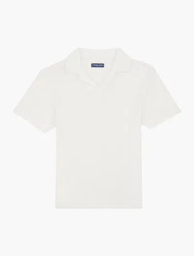 Frescobol Carioca Faustino Terry Cotton Polo In Ivory