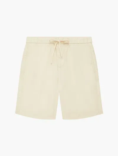 Frescobol Carioca Felipe Herringbone Shorts In Yellow Haze