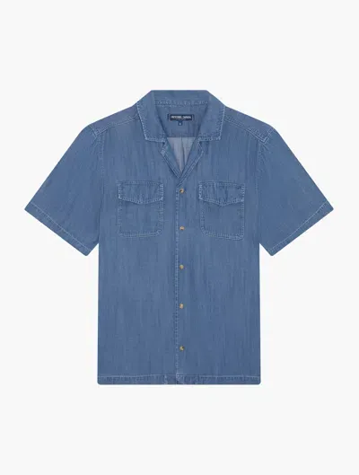 Frescobol Carioca Franca Denim Shirt In Denim Blue