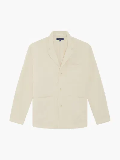 Frescobol Carioca Lima Cotton Blazer In Ecru